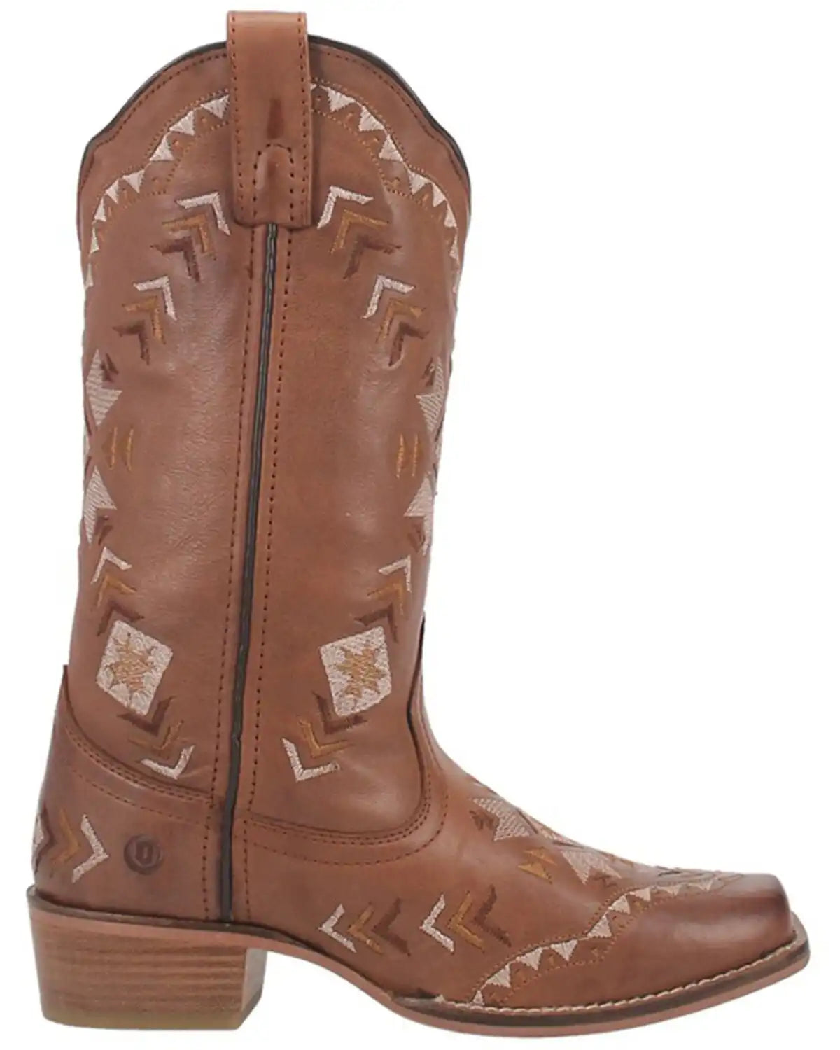 Dingo Women's Mesa Southwestern Embroidered Leather Western Boot - Square Toe