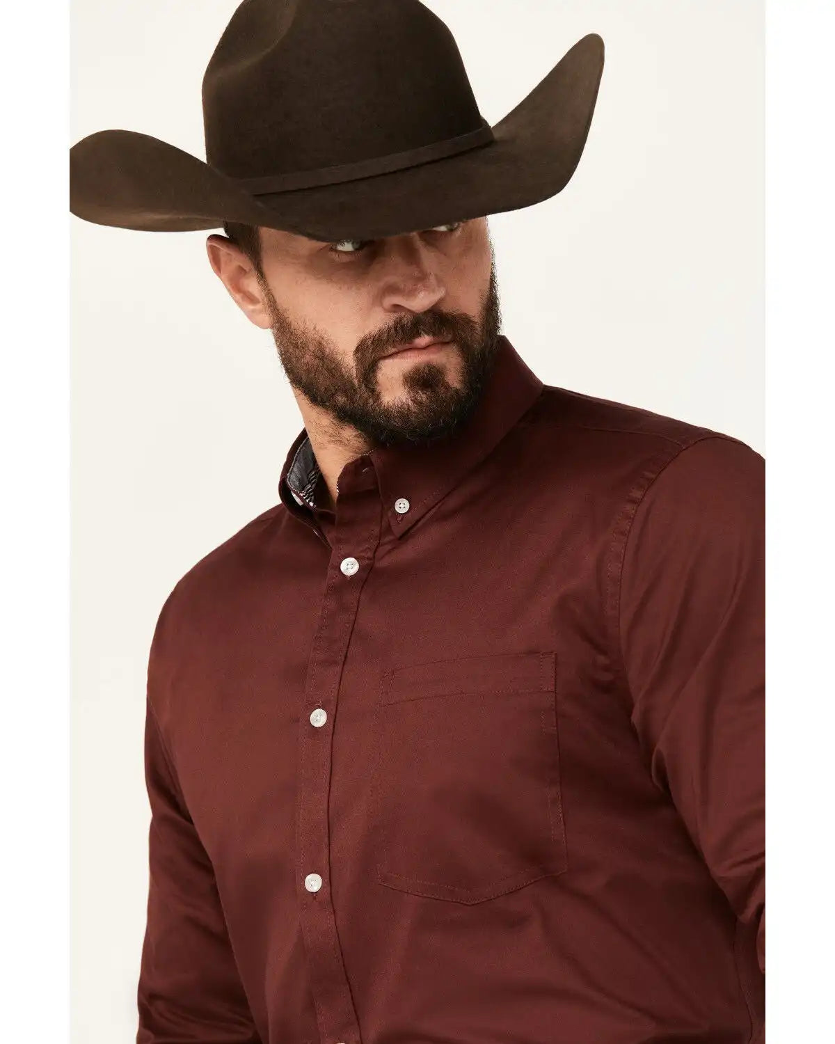 Cody James Men's Basic Twill Long Sleeve Button-Down Performance Western Shirt - Big