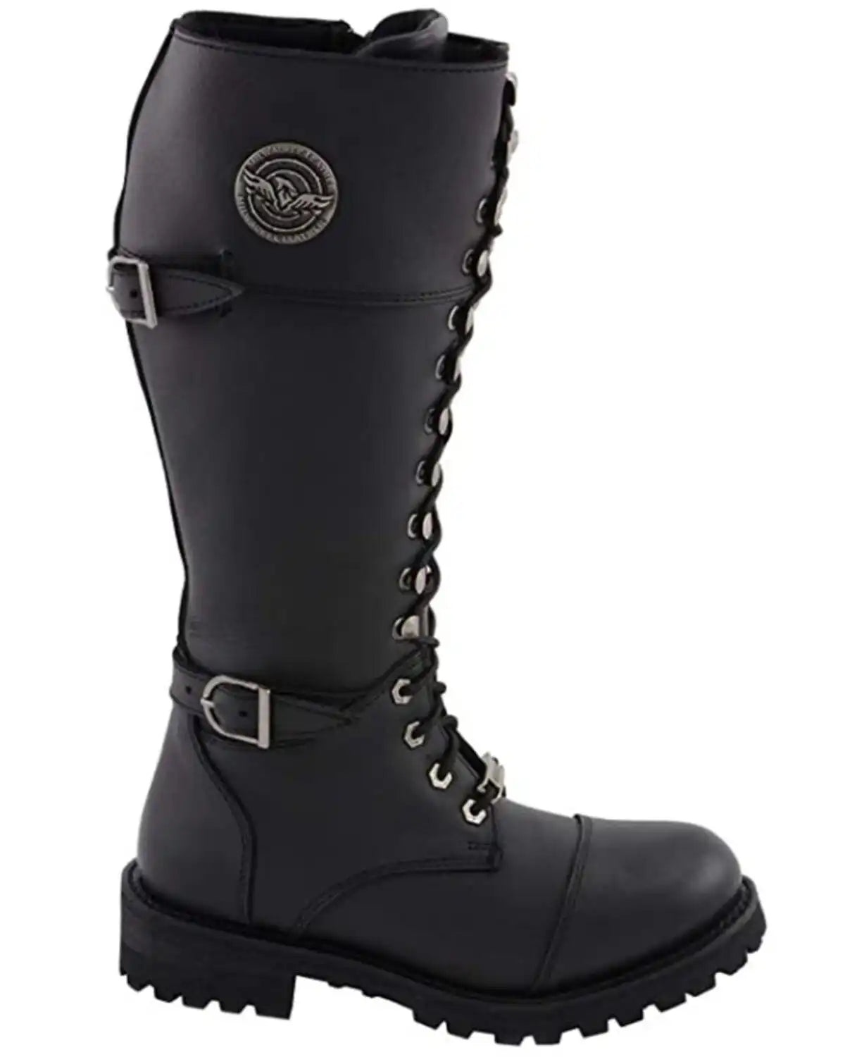 Milwaukee Leather Women's Front Toe Cap Riding Boots - Round Toe
