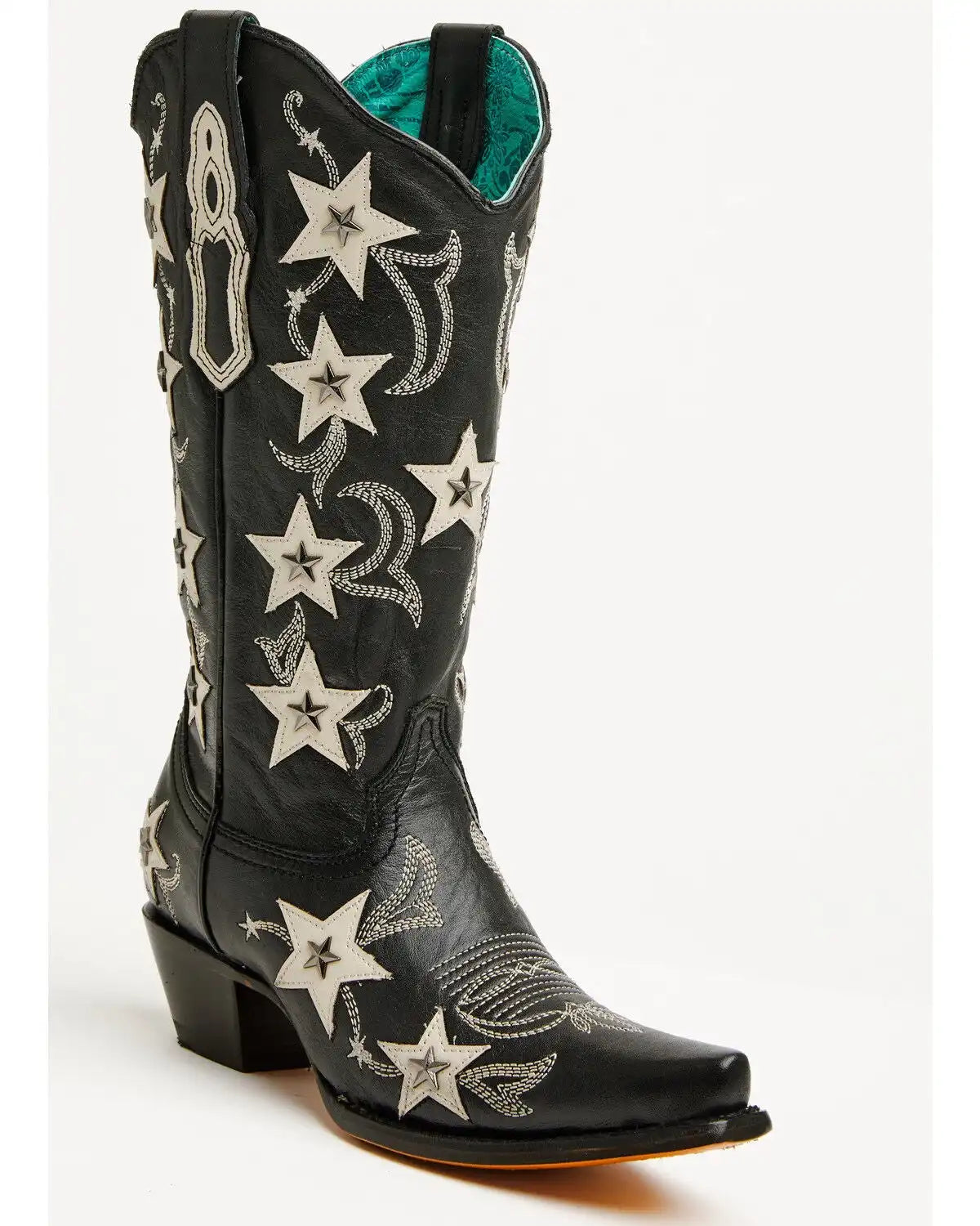 Corral Women's Star Overlay Studded Western Boots - Snip Toe